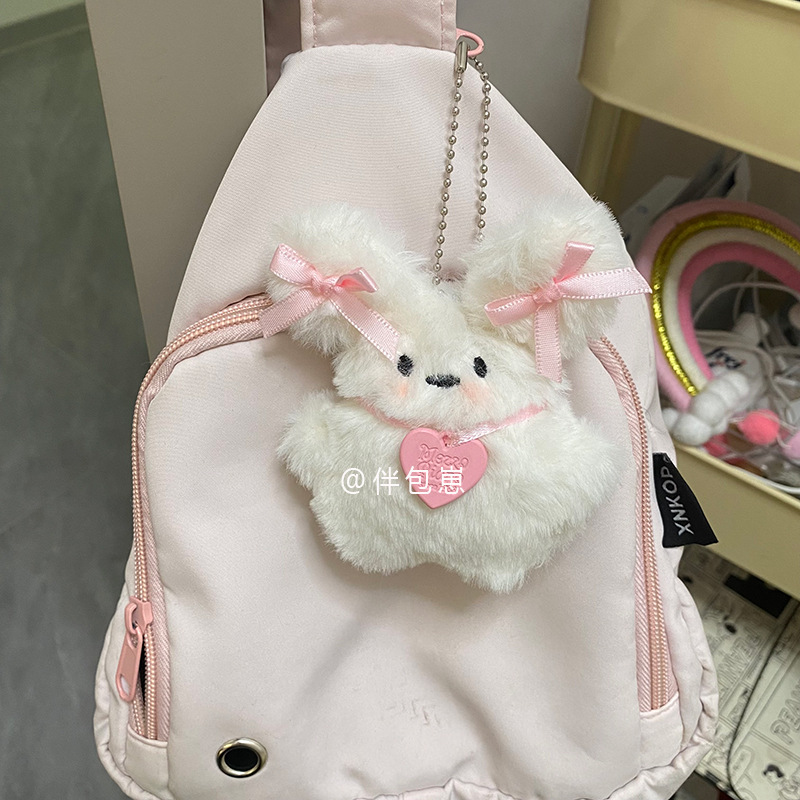Ins lindo peluche perro muñeca colgante muñeca pareja bolsos llaveros bolsos colgante muñeca decoración