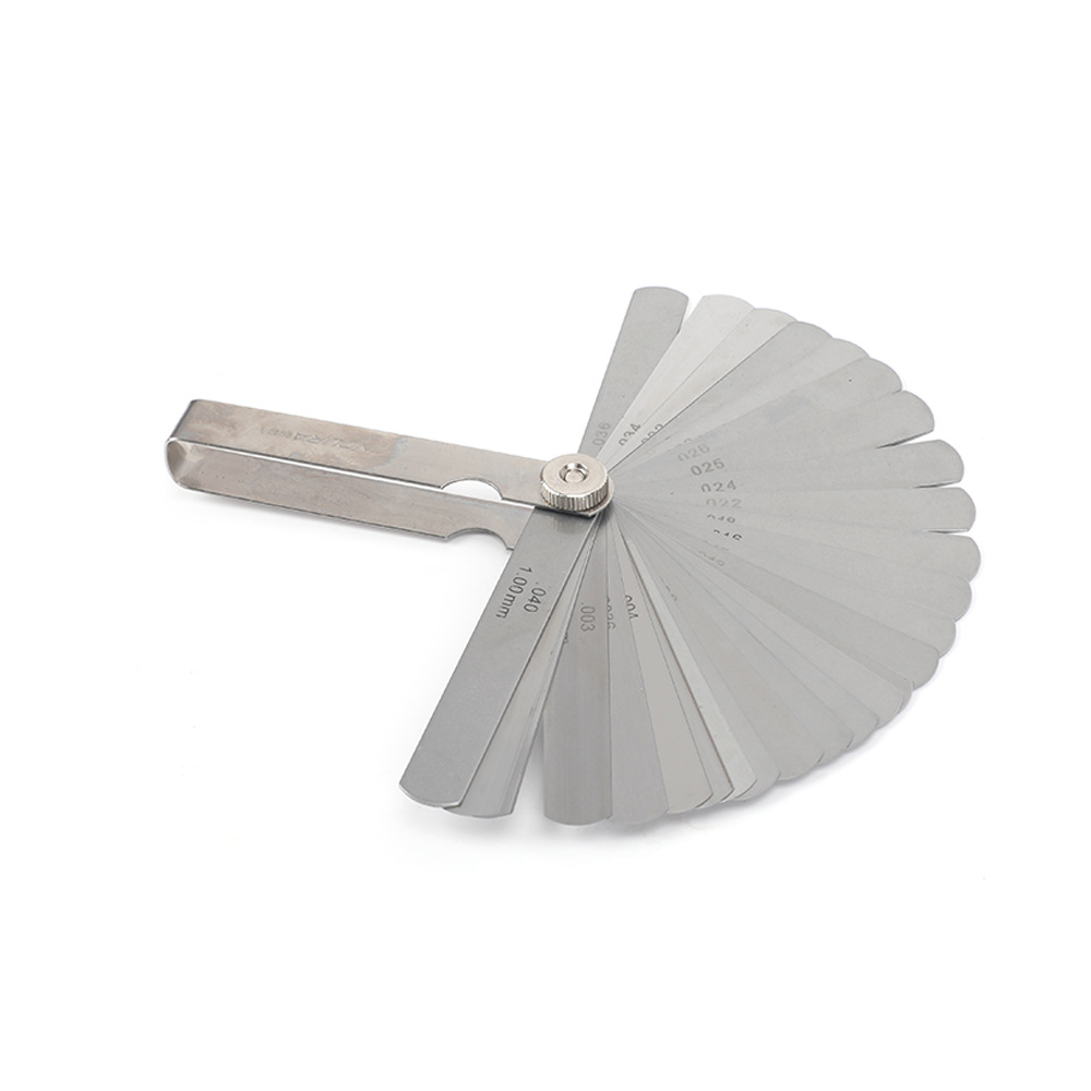 力易得 32件套锰钢公英制塞尺厚薄规0.02-1mm E9733