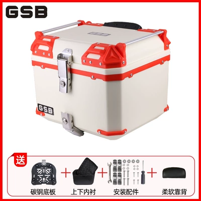 Trunk Electric Vehicle Luggage | Motorcycle trunk - quick-release-model-50l-off-white
