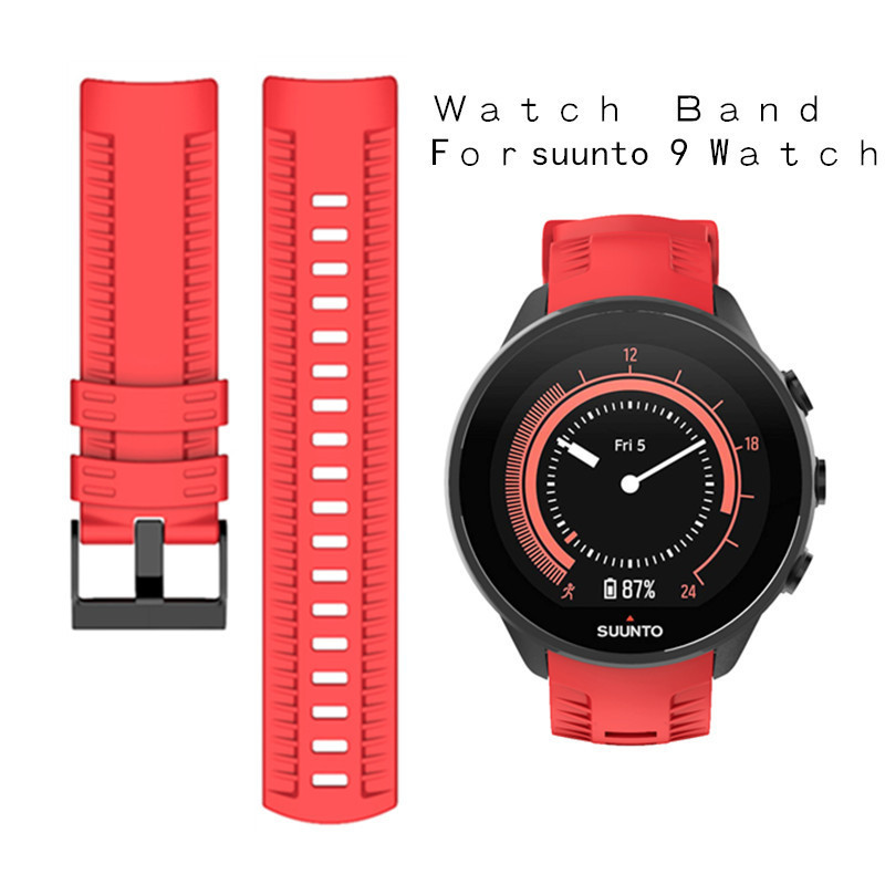 Tire-Patterned Silicone Watch Strap Suitable for Suunto 9, Suunto Sports Silicone Strap, Suunto 7