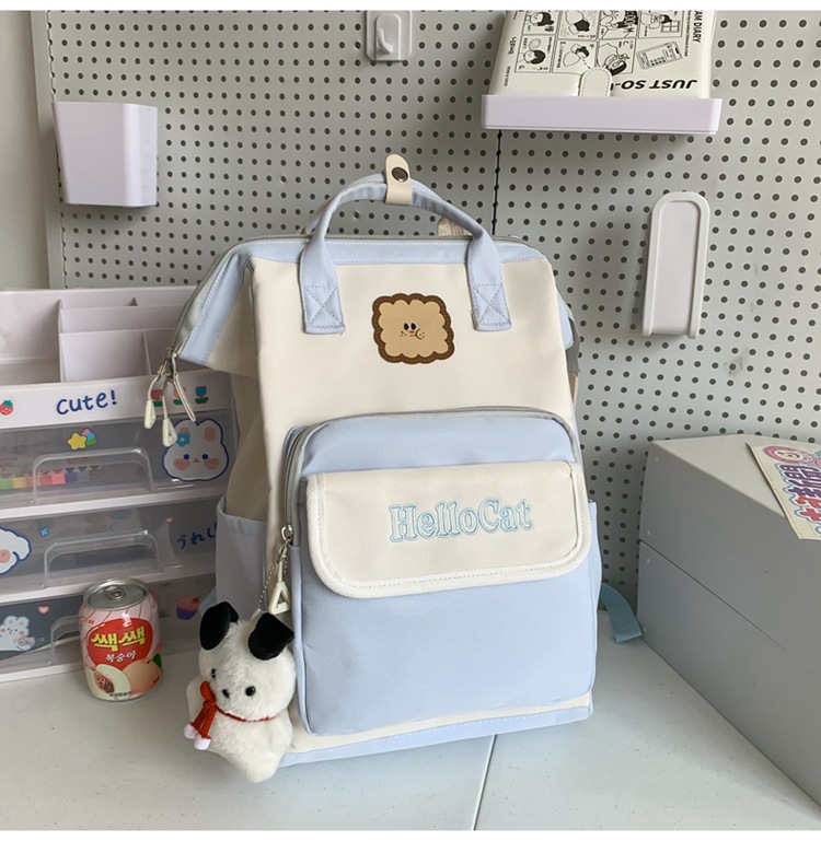 Kids Backpacks Women's Ins Trend Japanese Harajuku Style Personality Contrast Color Student Backpack Casual Simple Small Backpack_voghion.com