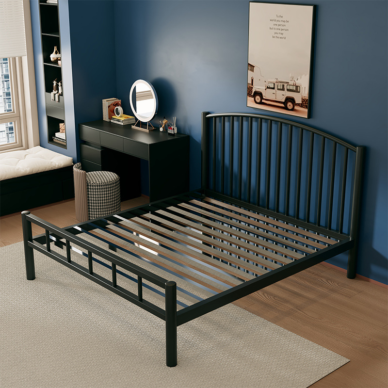 Soft curved bedside obsidian black + 13 beams