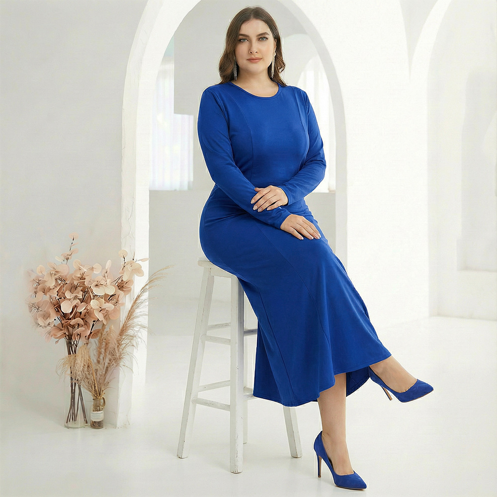Middle Eastern Women's Clothing, Dubai Robe, Plus-size Commuter Milk Silk Skirt, Cross-border Long Dress,_ecoleips.com