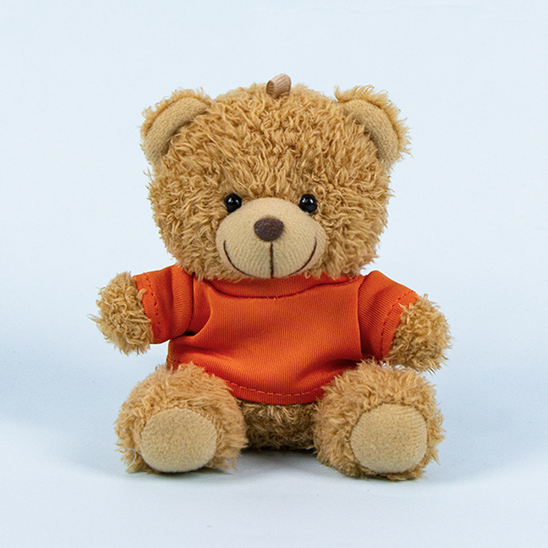 Lindo osito llavero colgante regalo creativo muñecas de peluche vestidas osito de peluche colgante de mochilas escolares para parejas