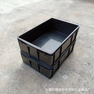 防静电塑料箱防静电带盖胶箱周转箱防静电元件箱塑料框导电箱