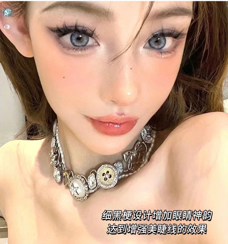 Mengjie Shangpin Double-pointed wheat ear False eyelashes: A Lazy person's trilogy. Single cluster comic segmented natural fine stem eyelashes undefined