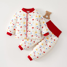 婴儿套装秋冬季男童女童宝宝棉衣套装纯棉加厚棉袄棉服冬装两件套