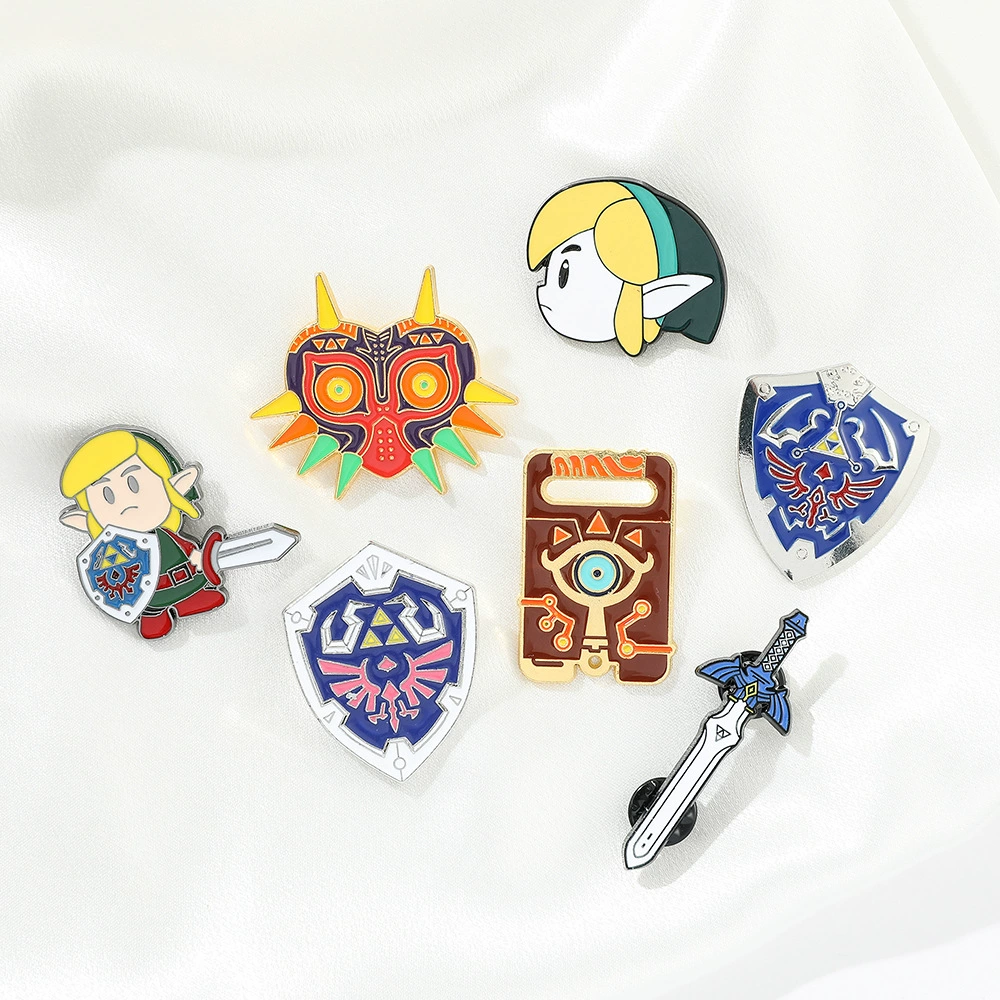 Граница - межгосударственный популярный значок Zelda Legend of the WildernessMetal Badge в металлических значках в Zhelida брошь линк Королевство
