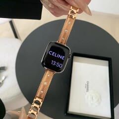 星芒点ドリルブレスレット式金属バンドはapplewatch1098SEアップル腕時計華為粟に適している