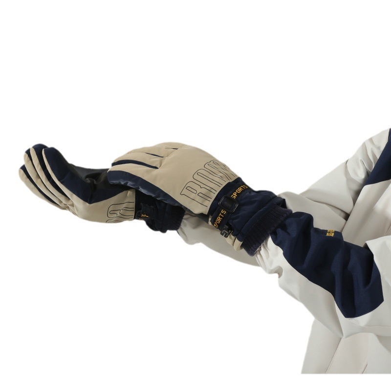 Guantes de esquí al por mayor para hombres a prueba de frío y anticongelante de invierno más engrosamiento de terciopelo para jugar con guantes de ciclismo en la nieve Pantalla táctil de esquí para mujeres