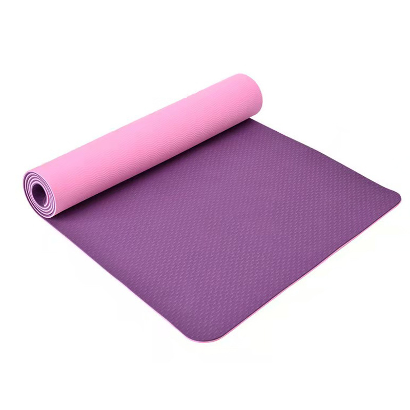 Estera de yoga TPE estera antideslizante para el hogar de fitness transfronterizo estera de yoga para adultos de 6mm de dos colores estera de baile