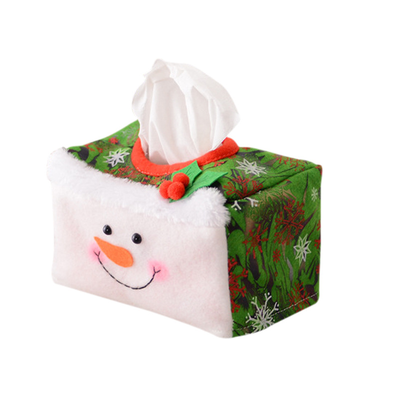 Navidad transfronteriza mesa de comedor caja de toallas de papel decoración de mesa de Navidad atmósfera suministro de decoración de suministro de Navidad fábrica al por mayor