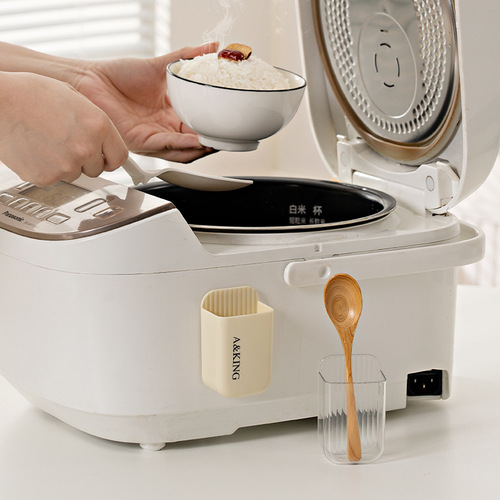 Rice spoon storage rack kitchen wall-mounted rice cooker rice shovel storage rack silicone hook non-stick rice spoon storage rack