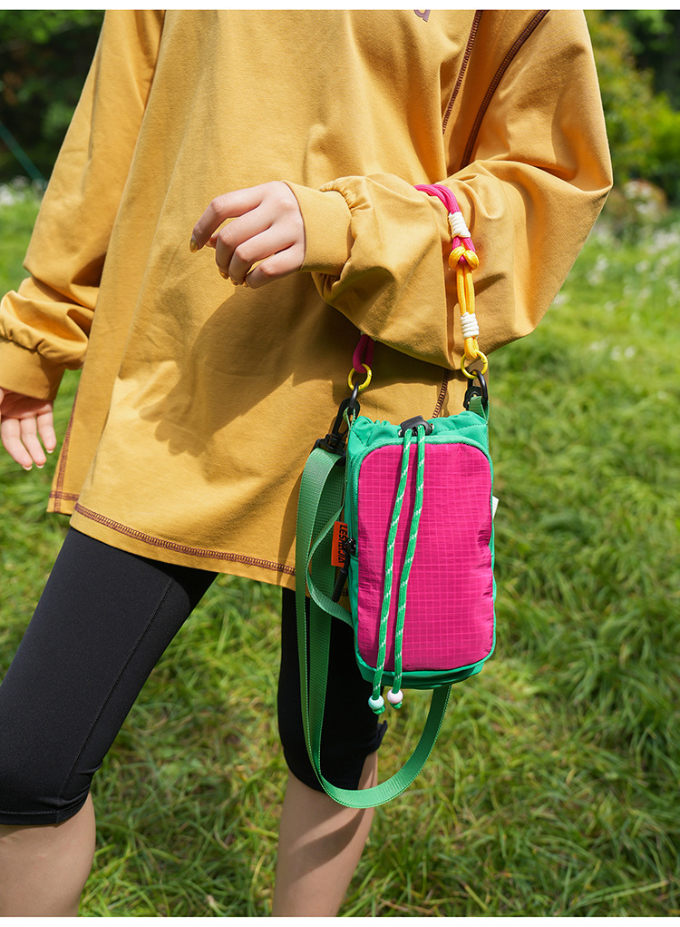 Color Block Drawstring Outdoor Phone Crossbody Bag 23