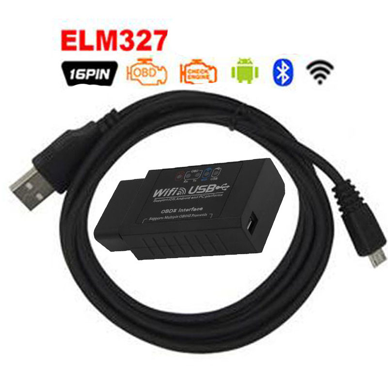 OBD2 USB ELM327 V1.5 WIFI OBD 2汽车诊断扫描仪读码器
