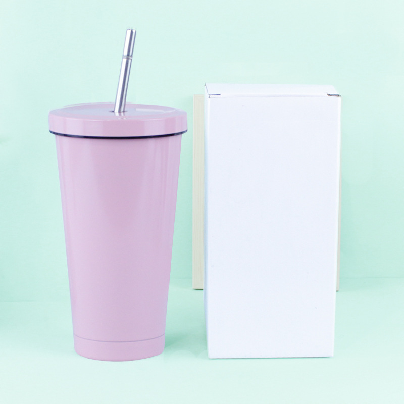 El comercio exterior de acero inoxidable 304 taza de paja transfronteriza de gran capacidad de vacío taza de café portátil taza de vacío del coche regalo