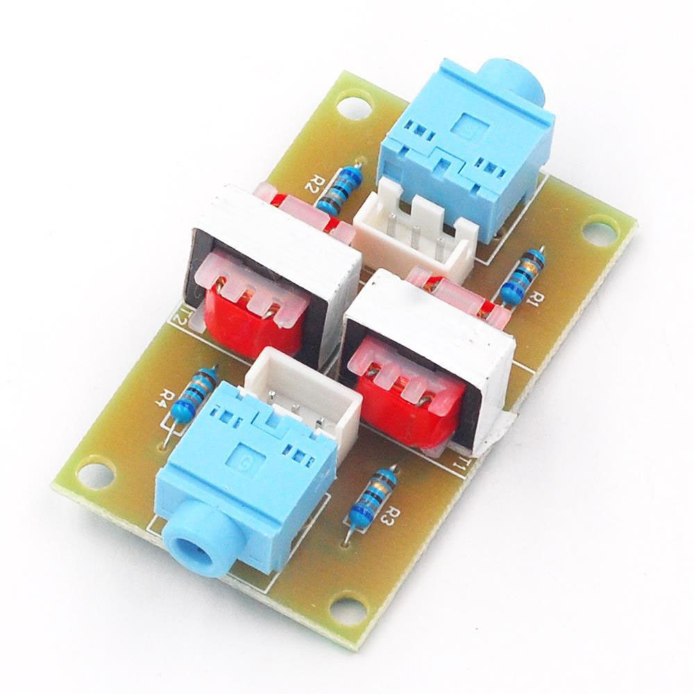 立体声音频隔离器共地抗干扰信号噪音滤波器电脑音响电流声消除器