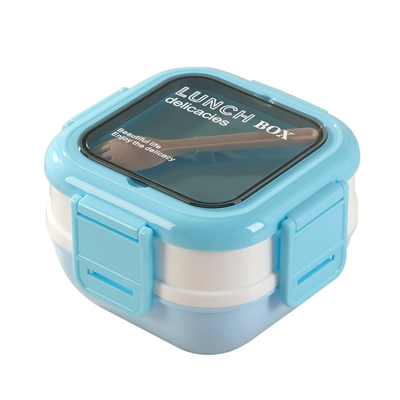 Double-layer lunch box stainless steel, plastic tableware, thermos