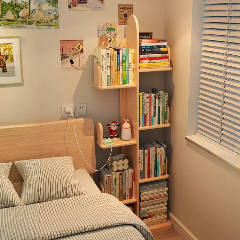 书架置物架落地靠墙书柜家用树形一体架客厅卧室创意收纳柜置物柜