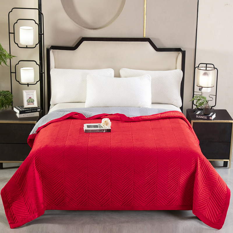 크리스탈 벨벳 담요 - 페스티벌 레드