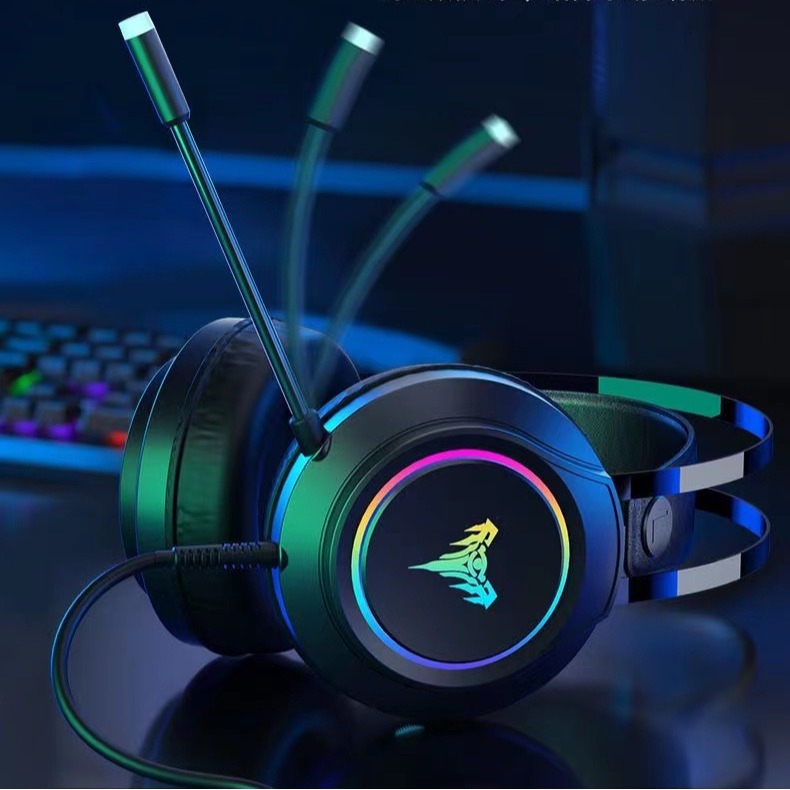 Fabricante personalizado V1L auriculares de juego auriculares USB auriculares 7.1 auriculares de juego RGB cableados