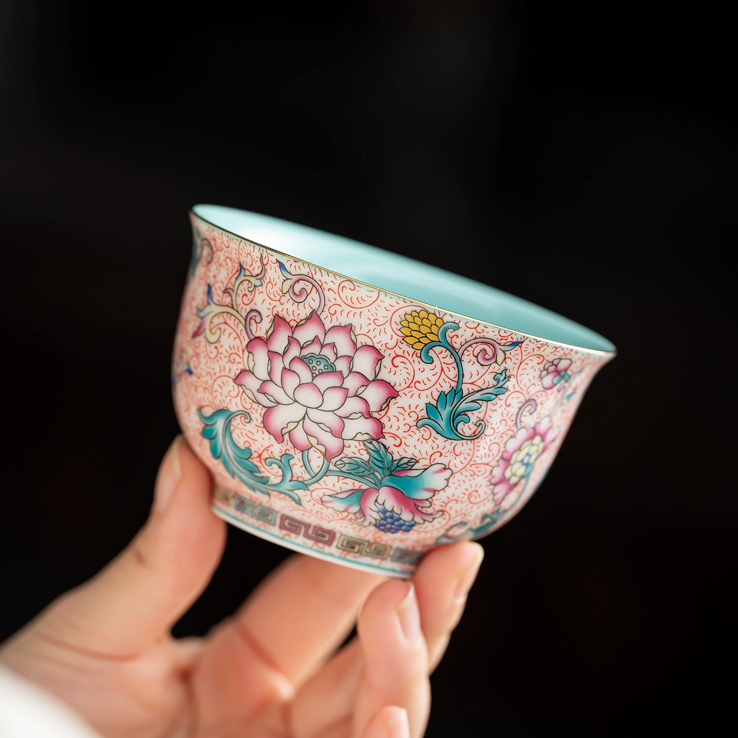 Retro enamel, ceramic high quality tea cup, tea set