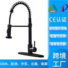 台所引き蛇口冷熱双制御スプリング冷熱蛇口ステンレス水槽単孔メーカークロスボーダー卸売り