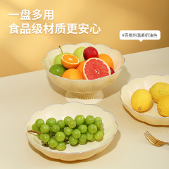 水果盤2023新款輕奢高檔瀝水果盤家用客廳茶几特別好看零食擺放彩
