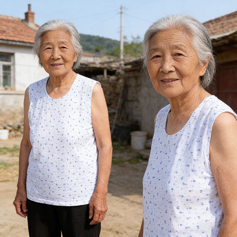 Middle-Aged and Elderly Women's Pure Cotton Floral Vest, Rural Women's Summer Thin Sleeveless Undershirt for Home and Outdoor Wear, Wholesale Middle-Aged and Elderly Women's Pure Cotton Floral Vest, Rural Women's Summer Thin Sleeveless Undershirt for Home and Outdoor Wear, Wholesale