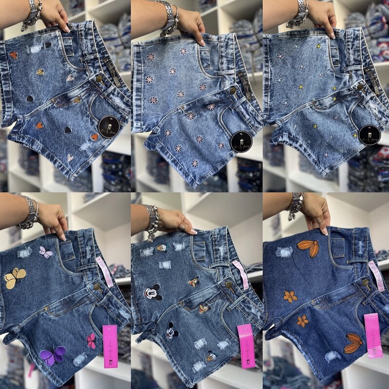 Summer New Embroidered Women's Denim Shorts Wholesale in Stock