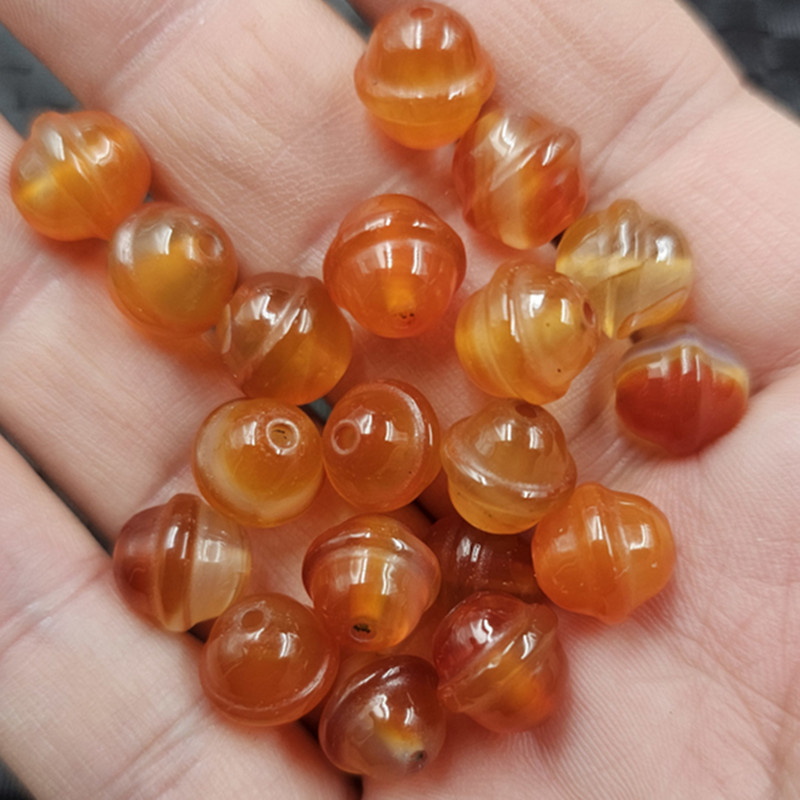 Red Agate Gold Rice Bowl Beads, Jade Loose Beads, Orange-Red Chalcedony Barrel Beads, DIY Bracelet Necklace Jewelry Accessories, Jade Beads Red Agate Gold Rice Bowl Beads, Jade Loose Beads, Orange-Red Chalcedony Barrel Beads, DIY Bracelet Necklace Jewelry Accessories, Jade Beads