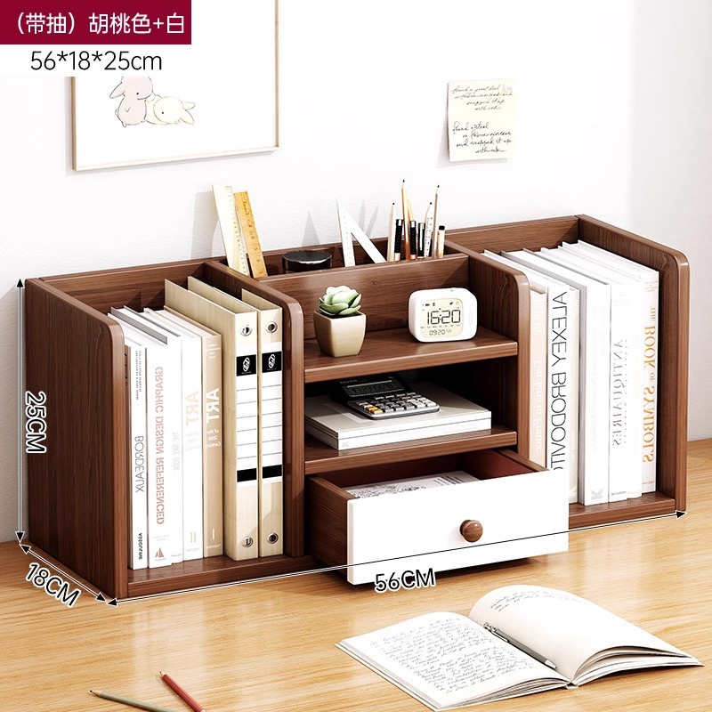 Escritorio de escritorio estantería estante escritorio multi-capa estante Oficina de almacenamiento dormitorio simple estantería pequeña