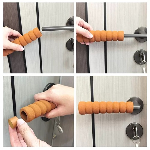 Door handle protective cover unit door handle anti-bump bedroom door lock pad anti-static door handle gloves universal winter