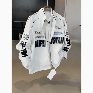 美式夹克外套男春秋街头飞行员机车服hiphop潮牌宽松百搭痞帅上衣