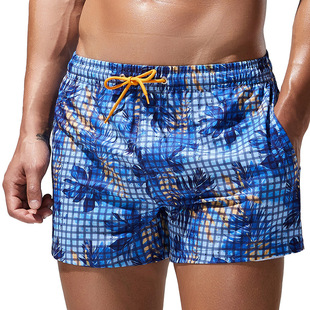 Seobean Men's Beach Pants Personalized Printed Pants Loose Home Pants Casual Shorts Men's Fashion Surfing