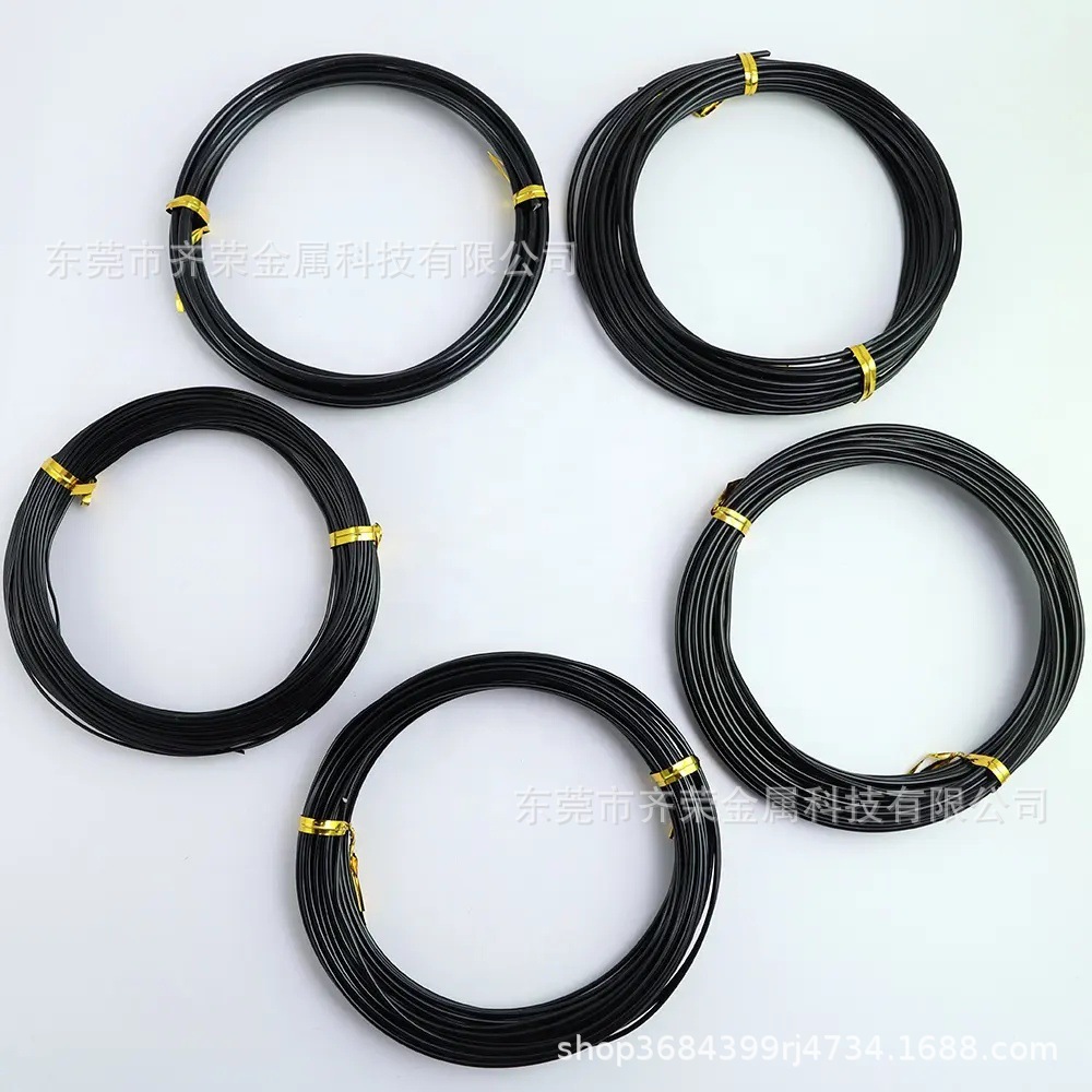 彩色铝线优质货源支持手工DIY盆景装饰半硬铝丝工艺品装饰线直销