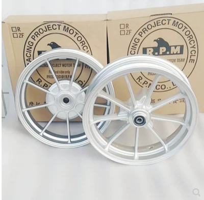 Motorcycle Dio50 18 28 Motorcycle wheel hub - 9-claws-silver-white-front-disc-and-rear-drum