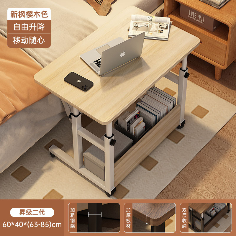Mesa de cama elevable móvil escritorio de computadora portátil escritorio de dormitorio de escritorio