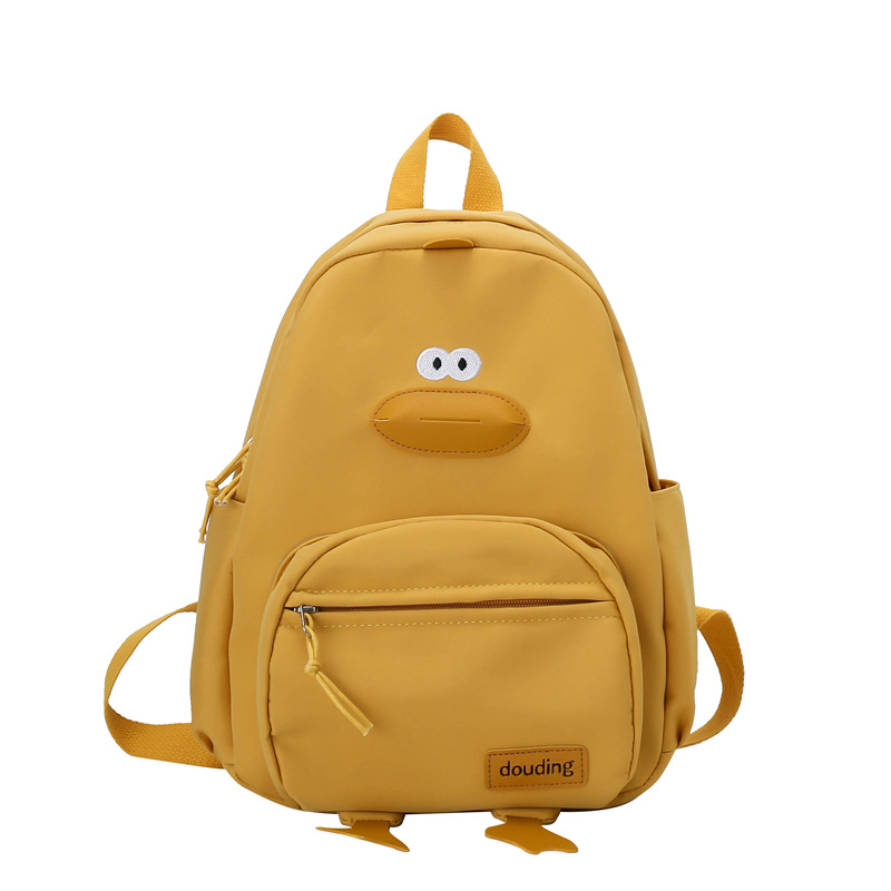 Estilo japonés Net rojo dibujos animados mochila kindergarten bolsa de viaje pequeño pato lindo niños lienzo mochila image 7