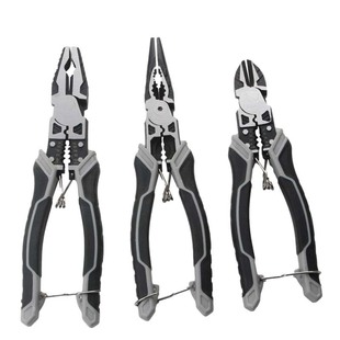 Cross-border factory vice pliers wire pliers multifunctional oblique hole pliers cutting pliers household pointed-nose pliers hardware tools 3-piece set