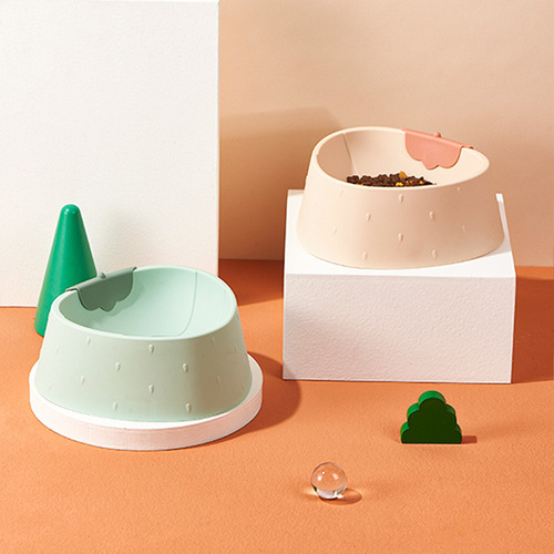 Ins style strawberry bowl cross-border wholesale cartoon cat bowl cat food bowl water bowl cat basin pet bowl pet supplies