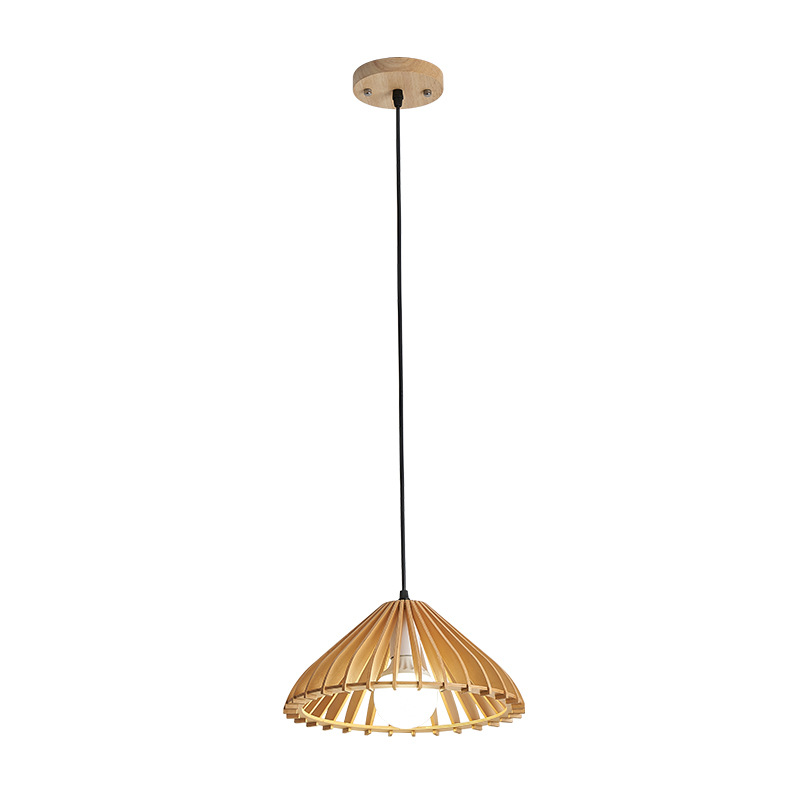 Lámpara colgante pequeña de estilo nórdico europeo, estilo chino nuevo, de madera maciza, para sala de estar, comedor, estudio, bar, salón de té, dormitorio