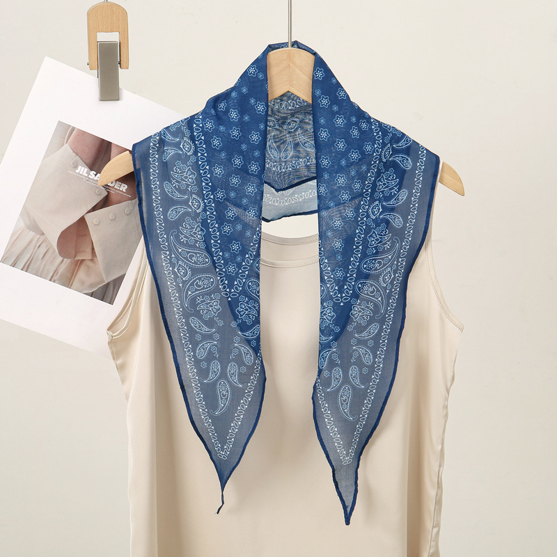 30g Weight Silk Scarf Classification Holiday, Street Occasion Cotton Material Solid Color Pattern Summer Season Women's Gender Elegant, Basic Style Women's Elegant Basic Solid Color Cotton Silk Scarf 4