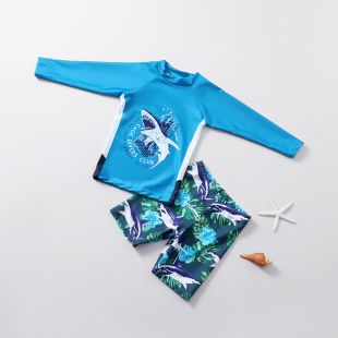 Children's Swimsuit Boys Sunscreen Quick-drying Split Swimsuit Boys Elementary School Students Shark Style Hot Spring Swimsuit