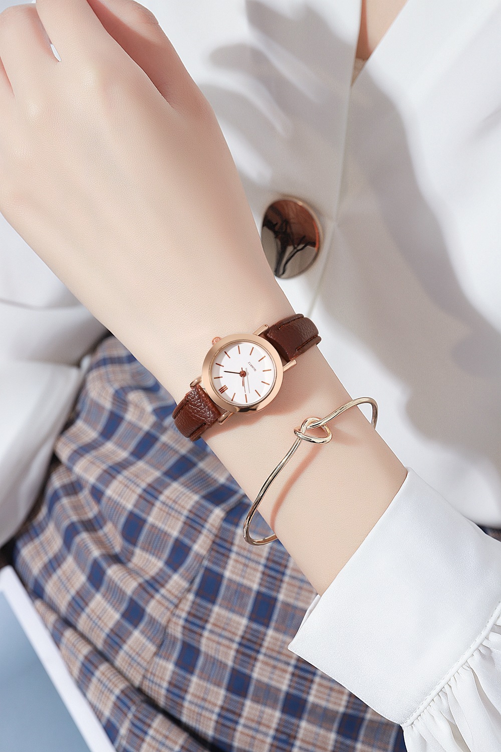 Pinduoduo Ny och Personlig Doftande Stil Student Dammode Enkel Liten Urtavla Bältesklocka_voghion.com