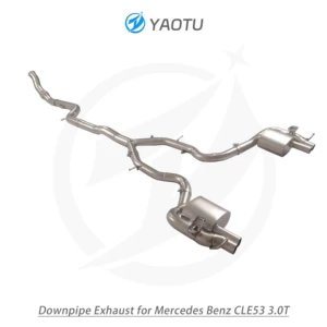 Mercedes-Benz CLE53 3.0T ikitərəfli dörd çıxışlı və ikili klapanlı orta-quyruq çıxış borusu