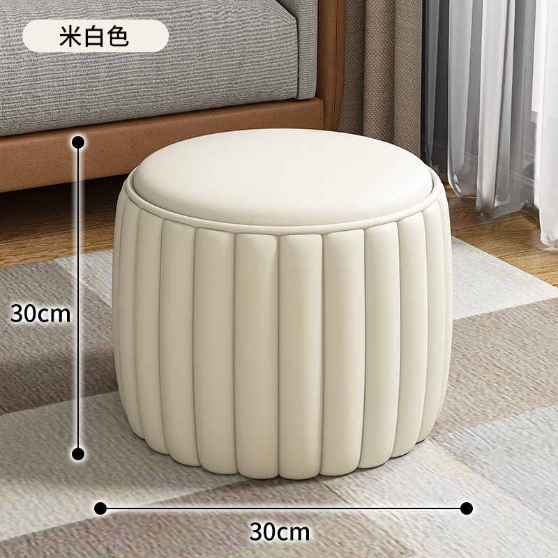小さなスツール、家庭用ロースツール、インターネットセレブのカボチャの小さなベンチ、高級リビングルーム無垢材コーヒーテーブル、ラウンドスツール、靴交換スツール、座りベンチ|undefined