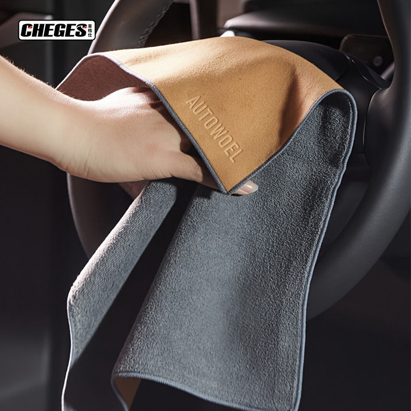 Toalla de lavado de autos, paño de limpieza de autos, especial absorbente de agua, interior del auto, gamuza, piel de venado, paño de alta calidad que no se cae el cabello
