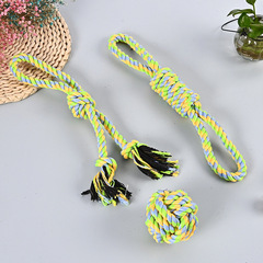 Pet toy for small dogs, colorful cotton rope braided, chew-resistant pet toy ball, dental cleaning cotton rope ball