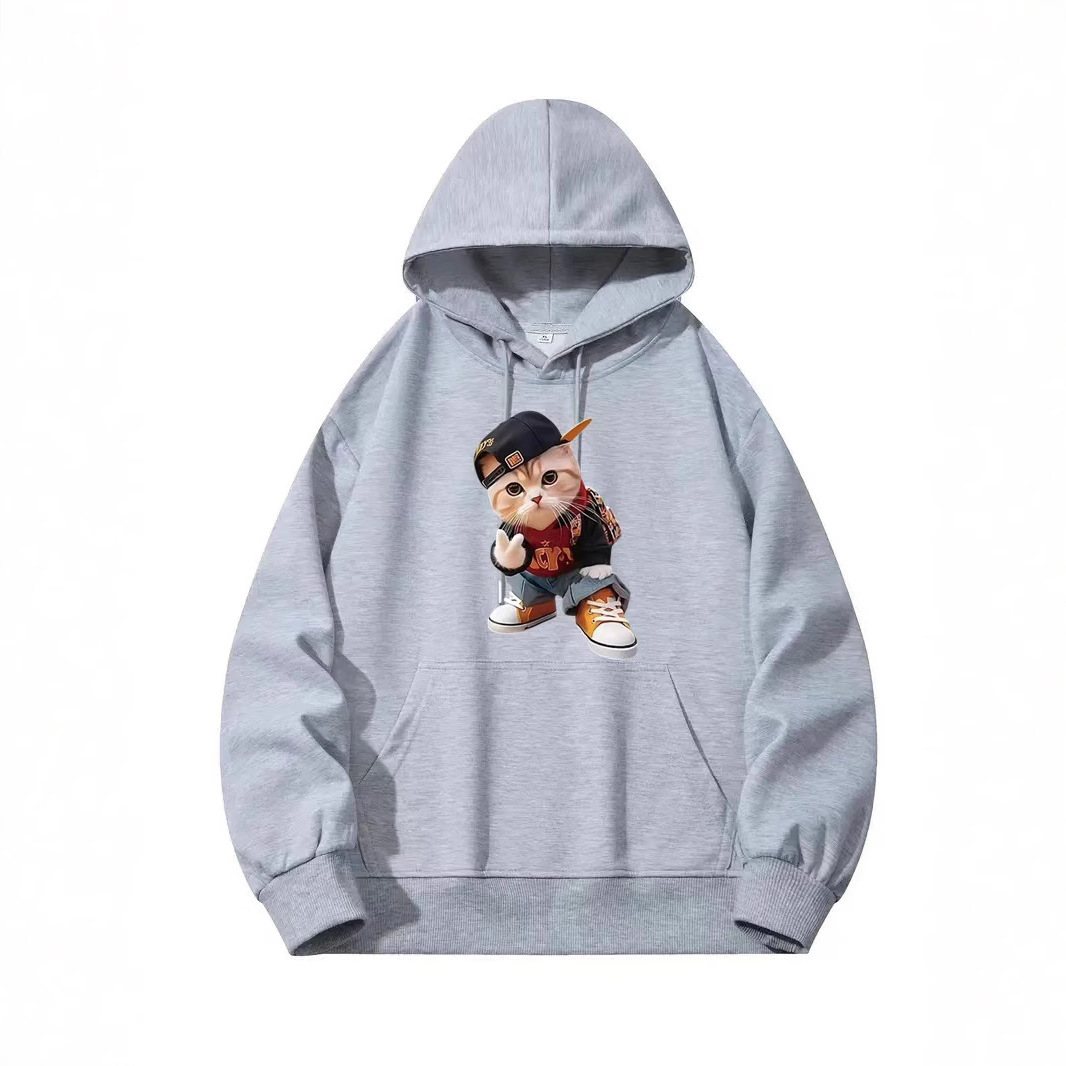 Nuevo suéter animado con sudadera con capucha cálida y cómoda con estampado para hombres y mujeres